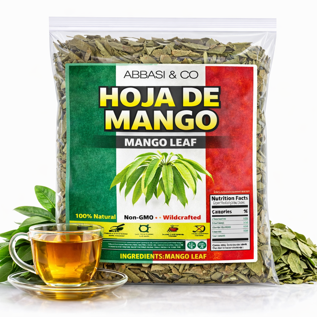 Mango Dried Leaf Tea (Hojas de Mango secas) – Jumbo 5oz Loose Leaf Herbal Tea – 100% Natural, Vegan, Non-GMO, Caffeine-Free – Traditional Herbal Infusion for Wellness & Relaxation