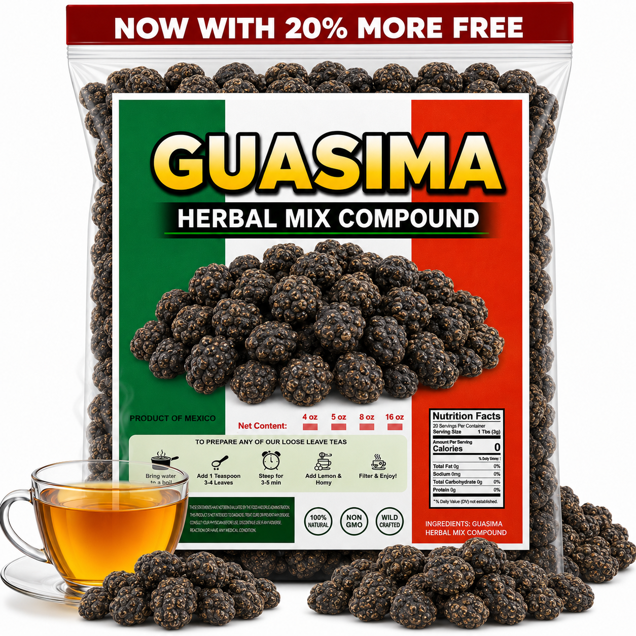 5oz Guasima Guasmo Guásimo Guásima Guácima Caulote Cuaulote Guazuma ulmifolia