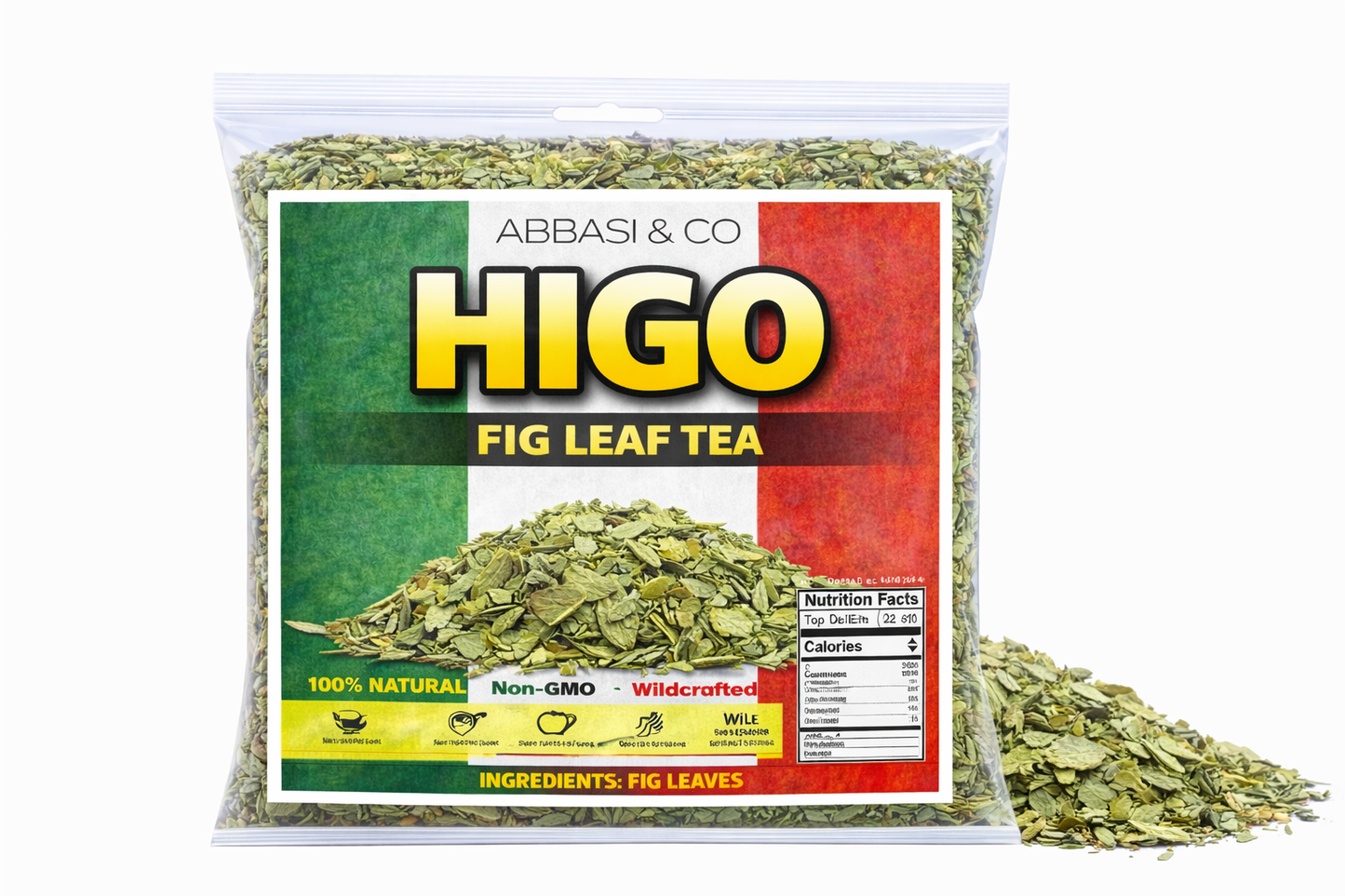 5oz Fig Leaf Tea, Hoja de Higo,Ficus carica Crushed Fig Leaf Tea, Loose Leaves, hierba de Higuera IMPORTED FROM MEXICO