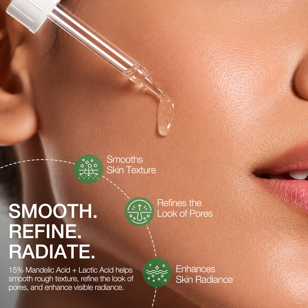 Mandelic Acid Serum, 15% Mandelic Acid & Lactic Acid Exfoliating Serum