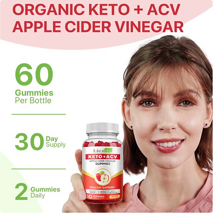 KETO+ ACV Apple Cider Vinegar Gummies - Natural Support for Advanced Weight Loss