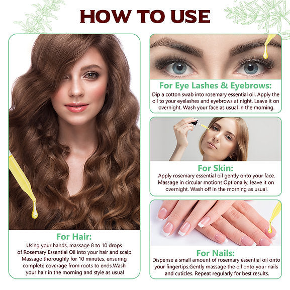 120ML Rosemary Oil, 100% Pure and Natural, Organic and Rich in Antioxidants