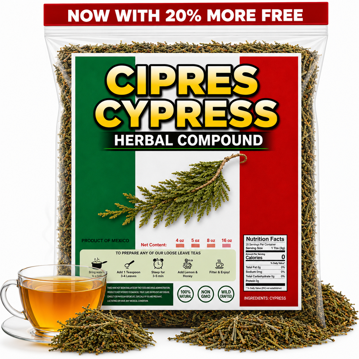 5oz Cipres Hierba/infusion cypress - Ciprés de Moctezuma - sabino - Ciprés común Cipress Cypress