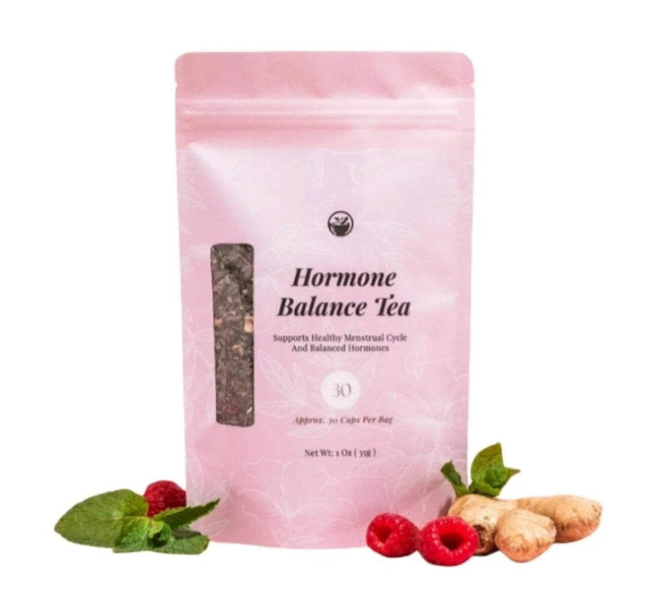 Herbal Tea for Hormone Balance - Natural Menstrual Cycle Support, Spearmint Flavor, Loose Leaves, 1 Count