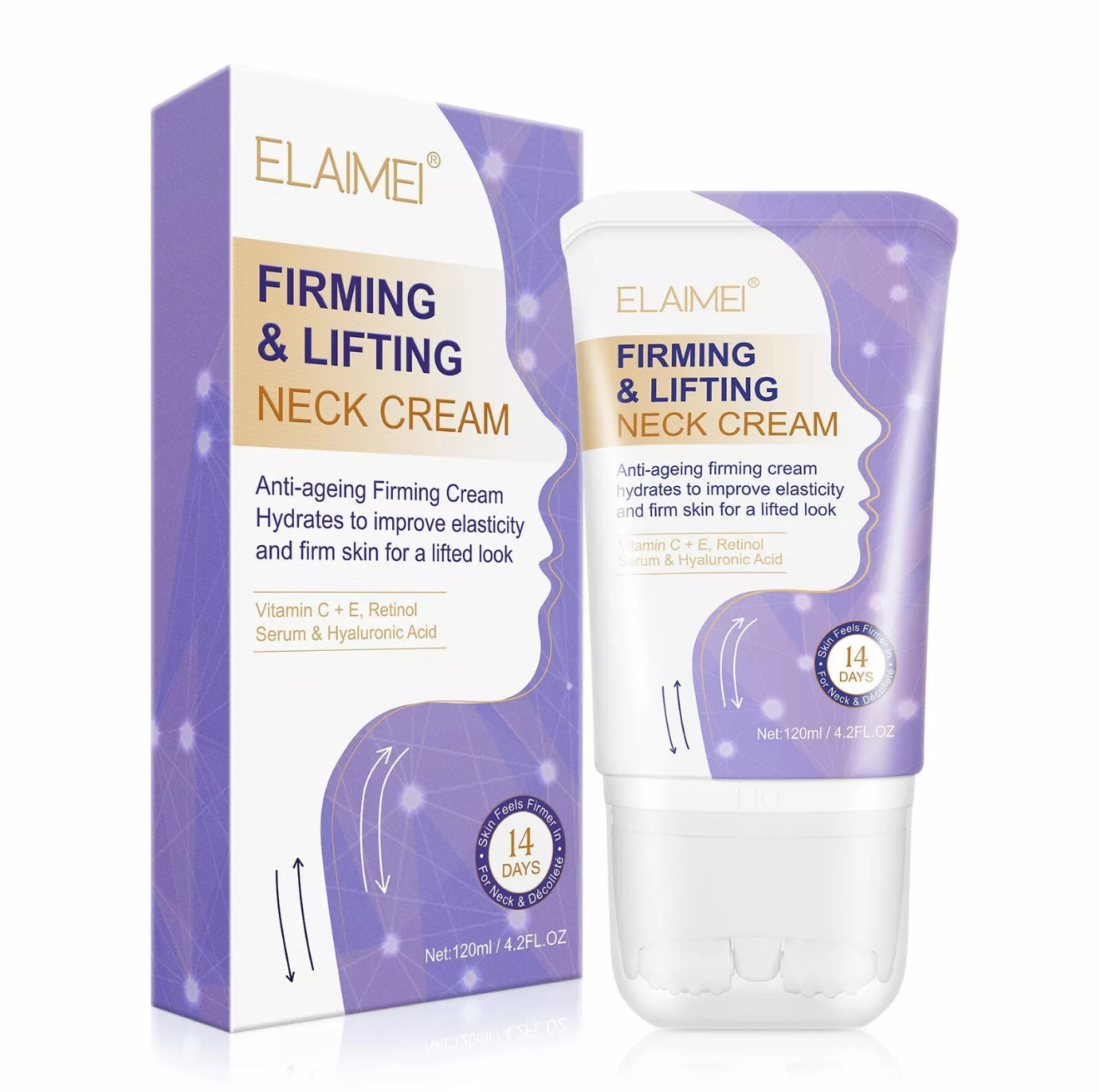 Neck Firming cream , for tightening and wrinkles , firming skin and fine lines , neck lift cream 120ML