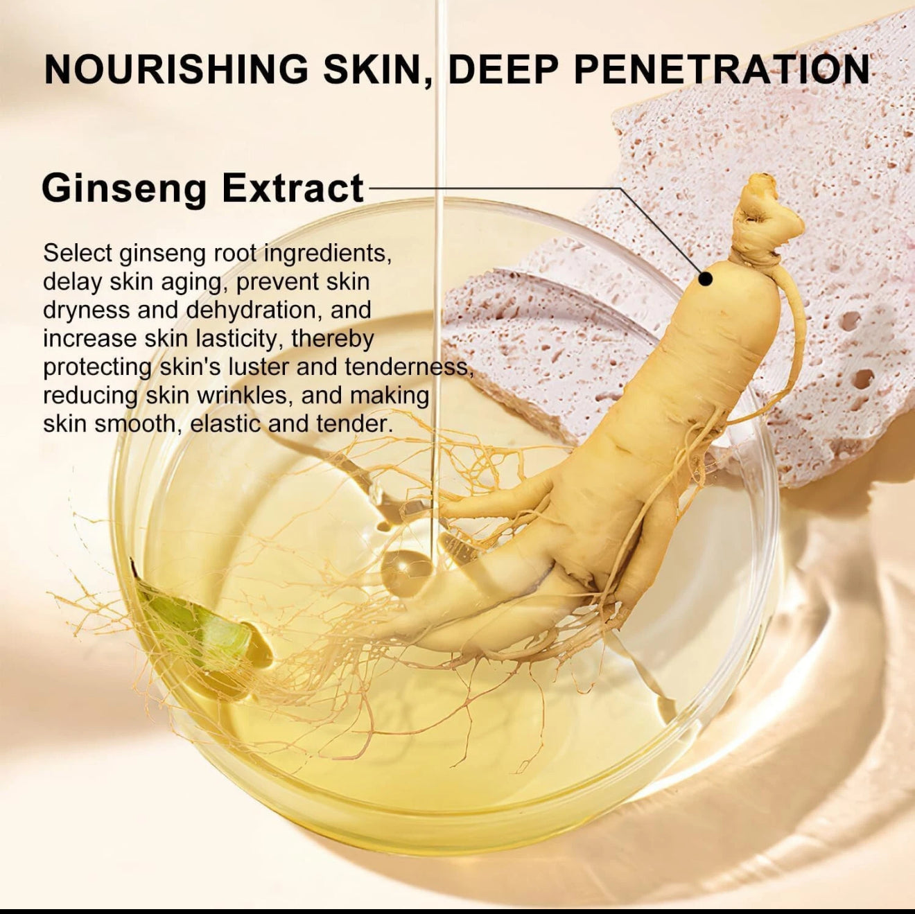 2x Ginseng Extract Liquid,Ginseng Extract Anti-Wrinkle Original Serum Oil,Korean Red Ginseng Polypeptide Anti Aging Essence,Ginseng Moisturizer.