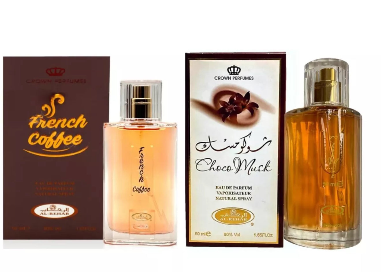 Choco Musk EDP + French Coffee By AL Rehab 50ML: USA SELLER Combo Set