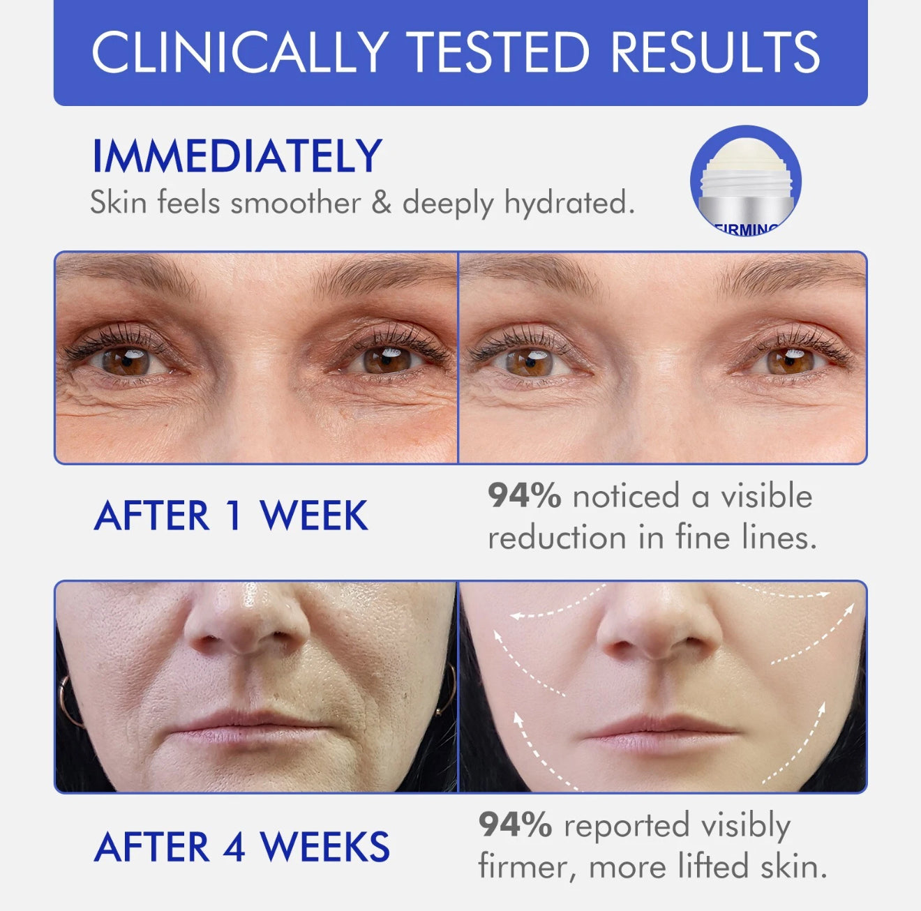 Advanced Retinol Firming Serum Stick for Face and Neck, Retinol Face Balm Make Skin Tighten and Firm.