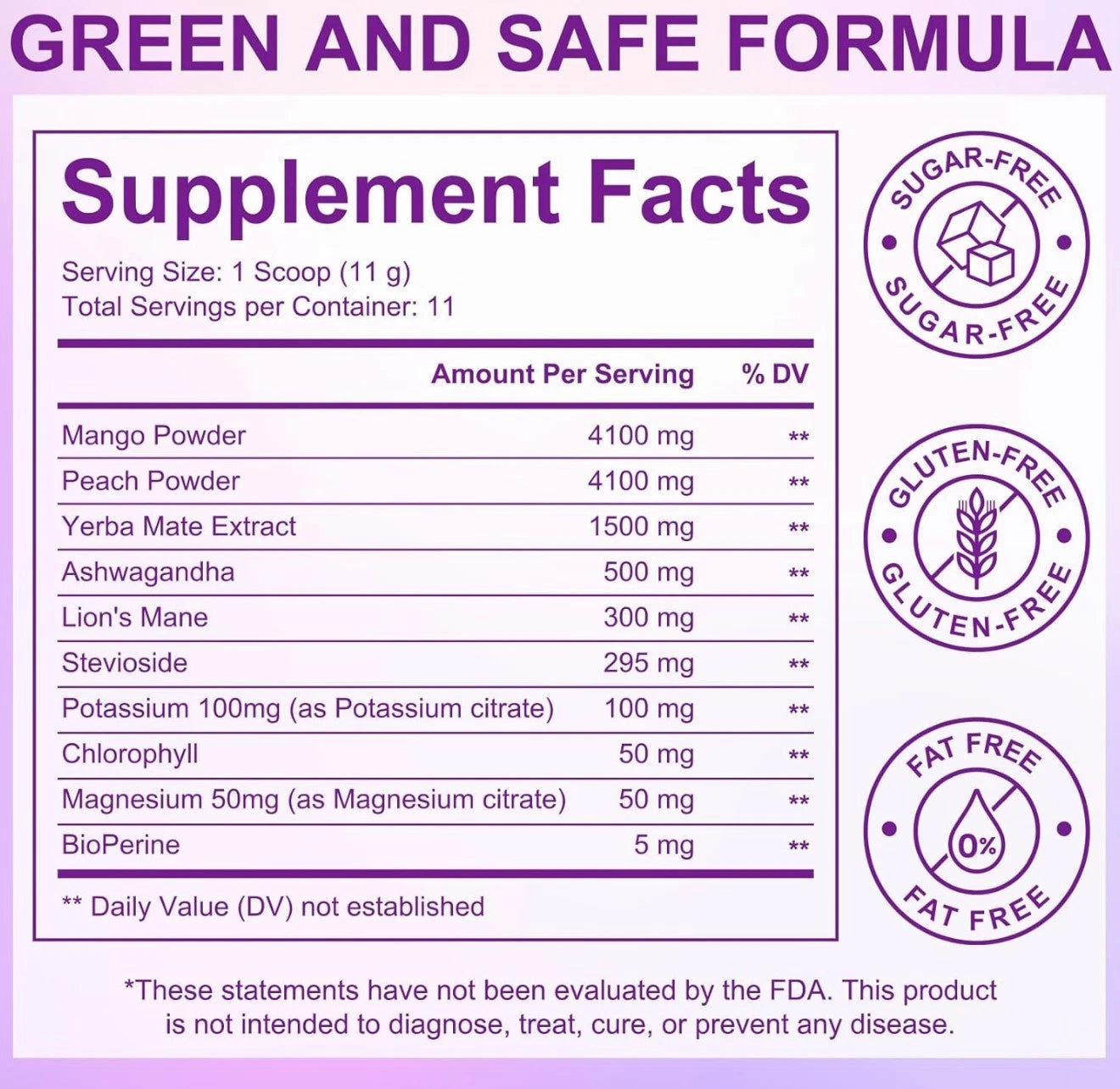 Yerba Mate Instant Tea Powder – Super Yerba for Reduce Brain Fod, Gut Health, Relaxation and Focus, Sugar-Free, Ideal for Health Enthusiasts, Traditional Argentina Yerba Mate Peach Mango Magic