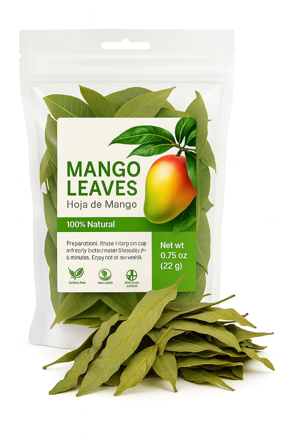 Mango Leaves Premium Hoja de Mango Herbal Tea Bag – Supports Digestion & Provides Antioxidant Properties – Naturally Caffeine-Free Beverage 4oz
