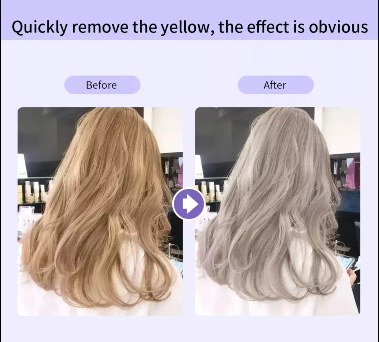 Large 220ML Sulfate Free Purple Shampoo for Grey and Silver Hair, Brass Toning Purple Shampoo