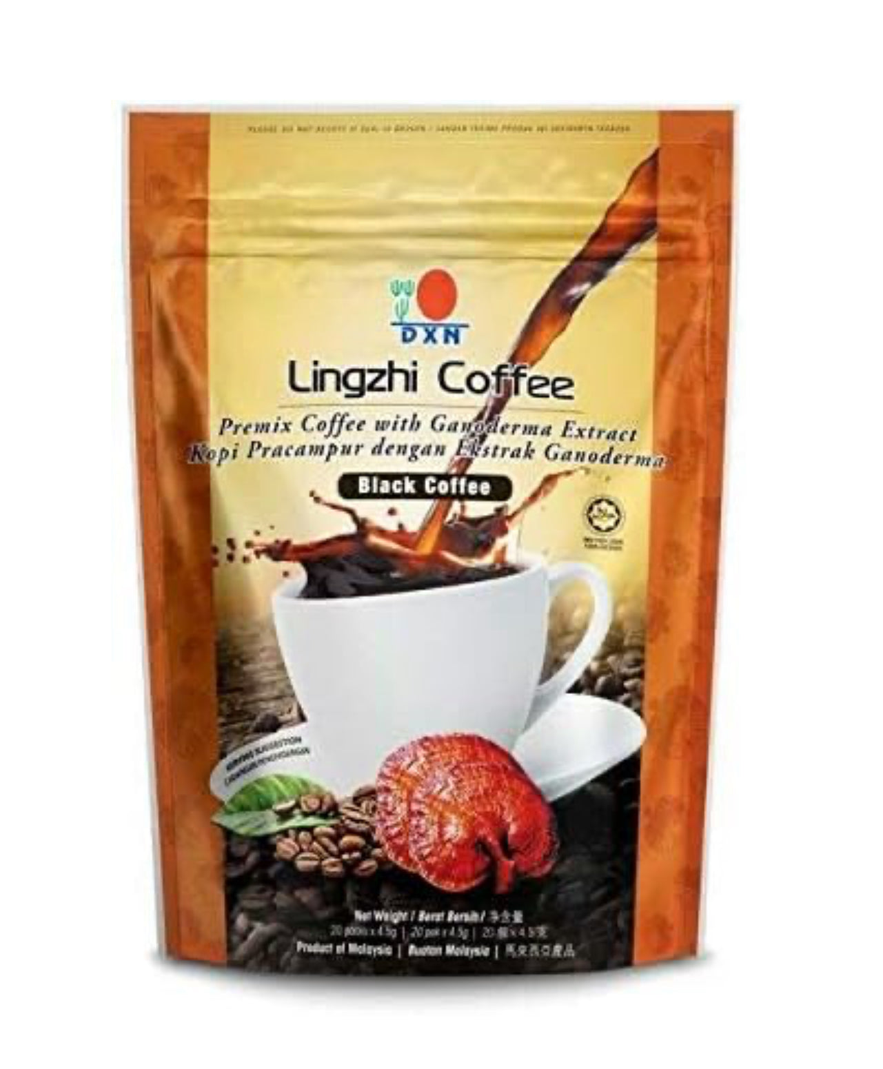 DXN Lingzhi Black Coffee Ganoderma 20 Sachets Ganoderma Coffee Reishi extract