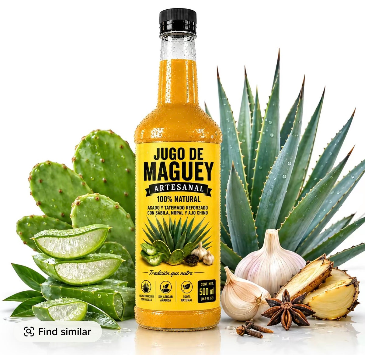 (Travel Size) Jugo de Maguey Artesanal 100% Natural 500ml - Traditional Mexican