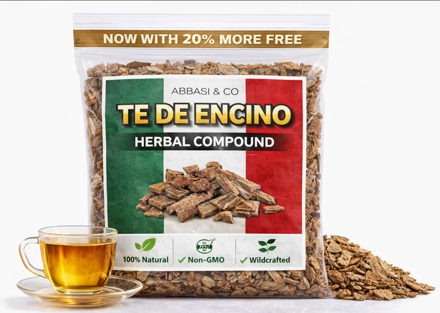 Corteza de Oak Bark,Encino, corteza de Encino, Roble, oak, Quercus alba Quercus Robur or Common Oak encino infusion Herbal Tea 4 oz.-113g Natural Mexican Herb Hierba Wild Crafted IMPORTED FROM MEXICO