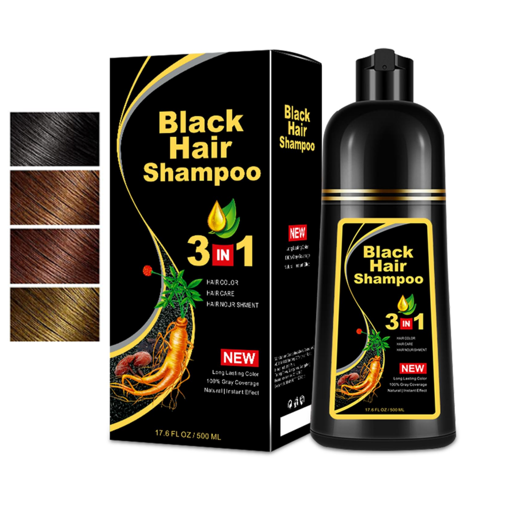 Hair Dye Shampoo 3 in 1 Hair Shampoo Instant Hair Dye Herbal Ingredients Gift US
