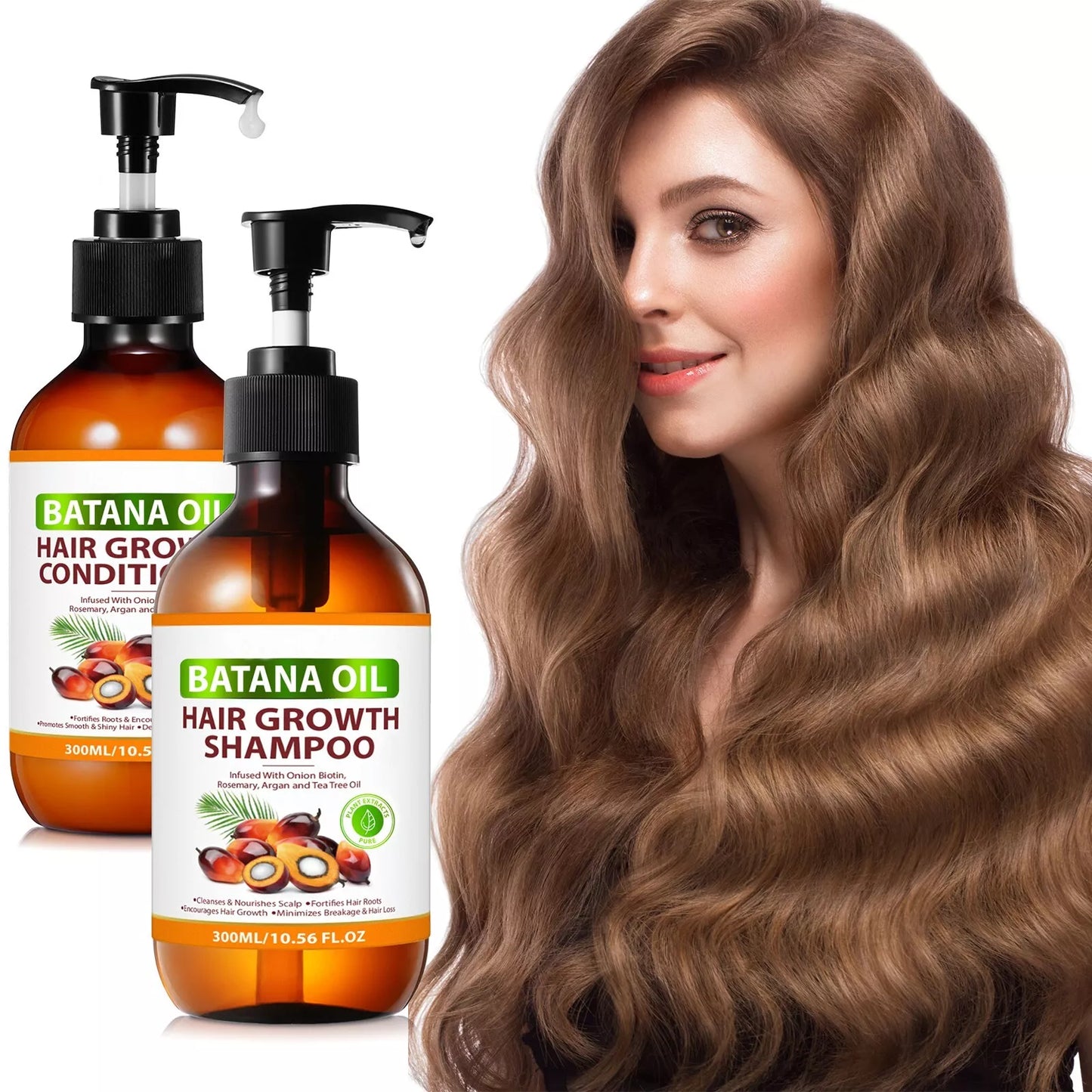 All Natural BATANA OIL (Shampoo & Conditioner) with BIOTIN, Onion , Rosemary Oil