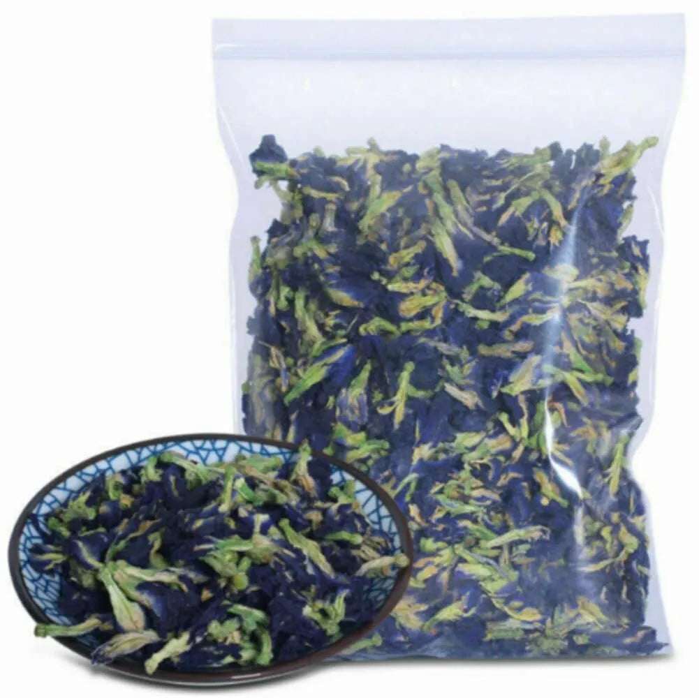 Butterfly Pea Flower Tea 100g - Ideal for 500 cups or more, Premium Dried Flower