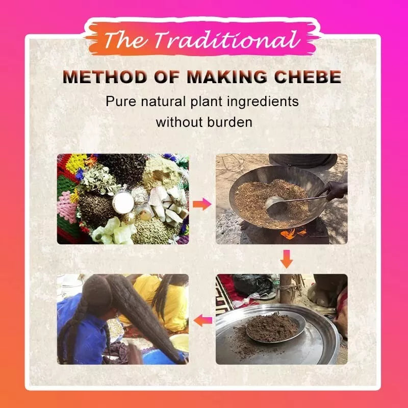 100% Natural CHEBE Hair SHAMPOO & CONDITIONER Cream African Chebe Powder SHAMPOO