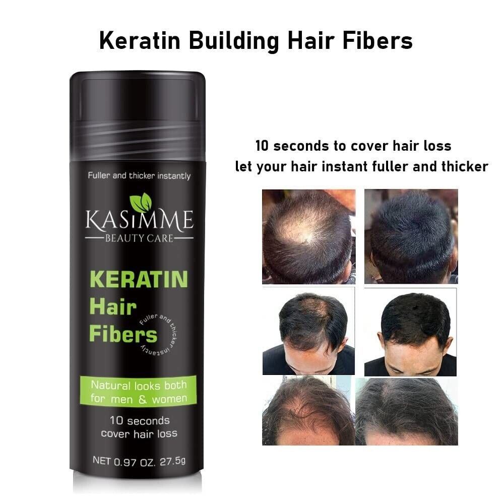 27.5g Hair Building Fibers, Hair Concealer 100% Undetectable Keratin Fibers