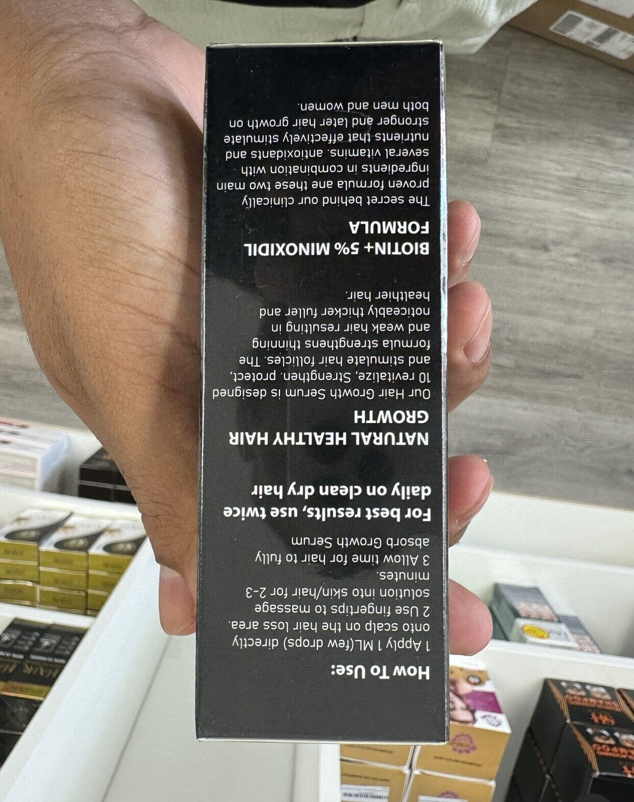 Minoxidil for Men and Women - Biotin Hair Growth Serum & 5% Minoxidil Treatment