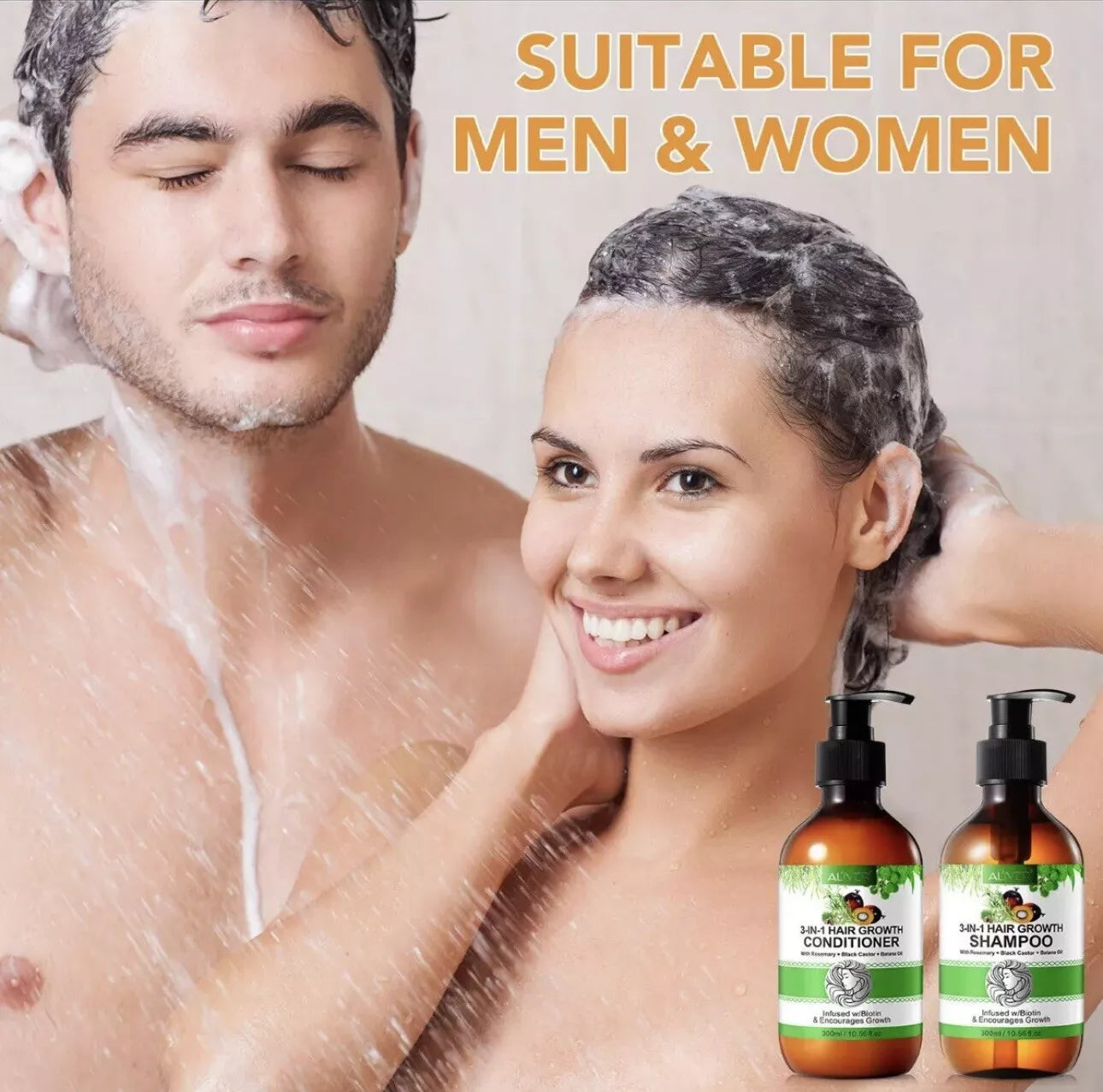 3in1 Hair Growth shampoo & Conditioner With Biotin, Batana Oil, Rosemary Oil