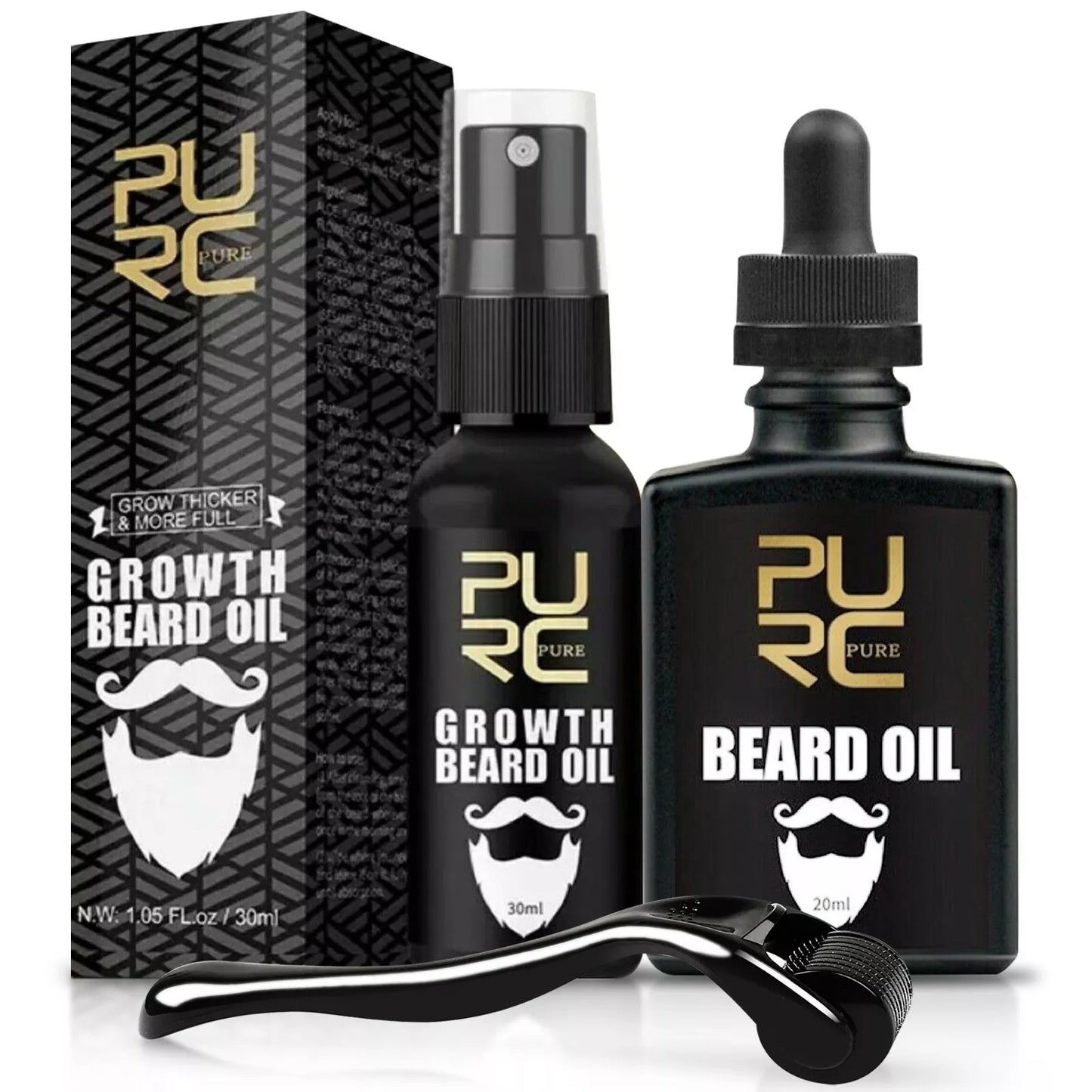 Beard Growth Oil Serum Kit Grooms Beard Mustache boosts hair growth Beard Oil