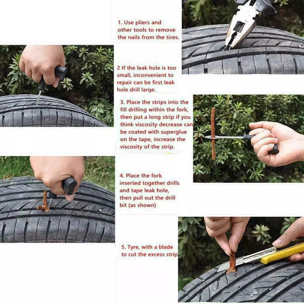 Car Flat Tire Repair kit Plug Kit for Car Truck Motorcycle DIY Patch Tubeless