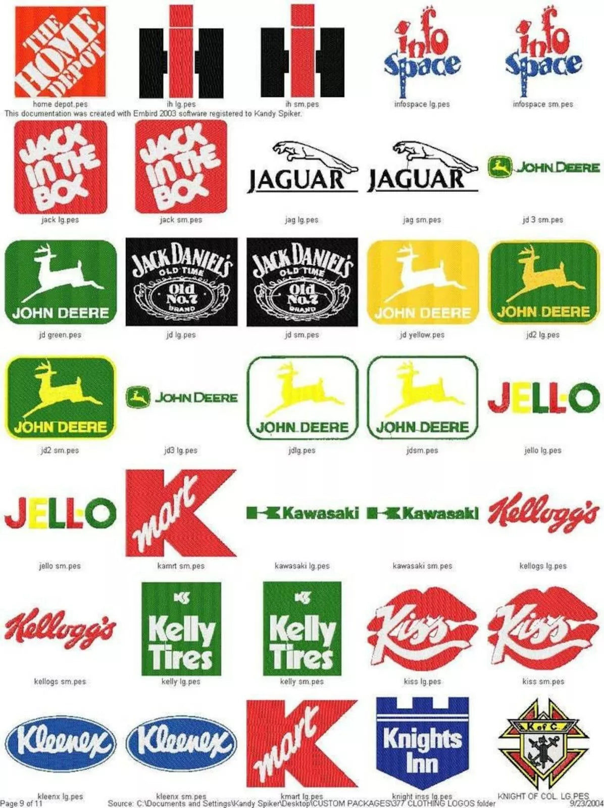 900 Logo & Badges Embroidery designs Jef logos PES logos PES badges JEF badges