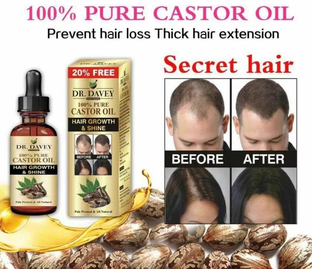 Castor Oil For Hair Growth, Eyelashes, Brows Beard: 100% Pure Pale Pressed