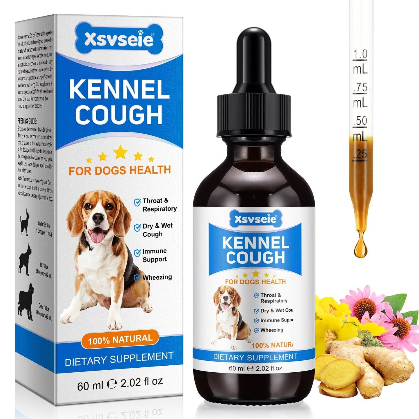 Kennel Cough Treatment for Dogs, Kennel Cough Herbal Drops, Dog Cough Relief