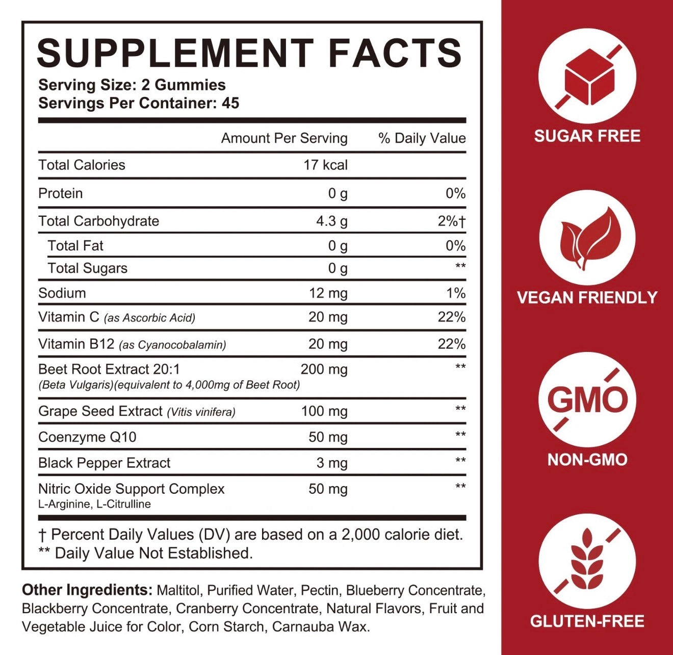 Beet Root Gummies 4000mg - 8-in-1 Heart & Circulation Support Supplement - High Potency Beet Chews with Beetroot, Grape Seed, CoQ10, Vitamin C & B12 - Mixed Berry Flavor, Vegan, 90 Count