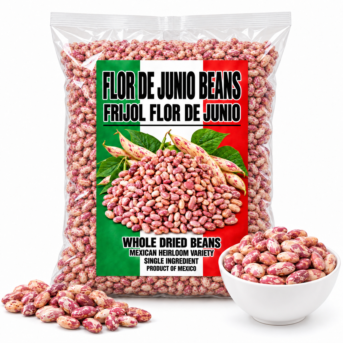 Flor de Junio Beans - Whole Dried Mexican Heirloom Variety IMPORTED FROM MEXICO