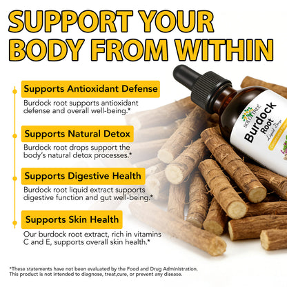 Burdock Root Liquid Extract | Alcohol-Free, Vegan, Non-GMO, Gluten-Free | 2 oz Liquid Herbal Organic Tincture