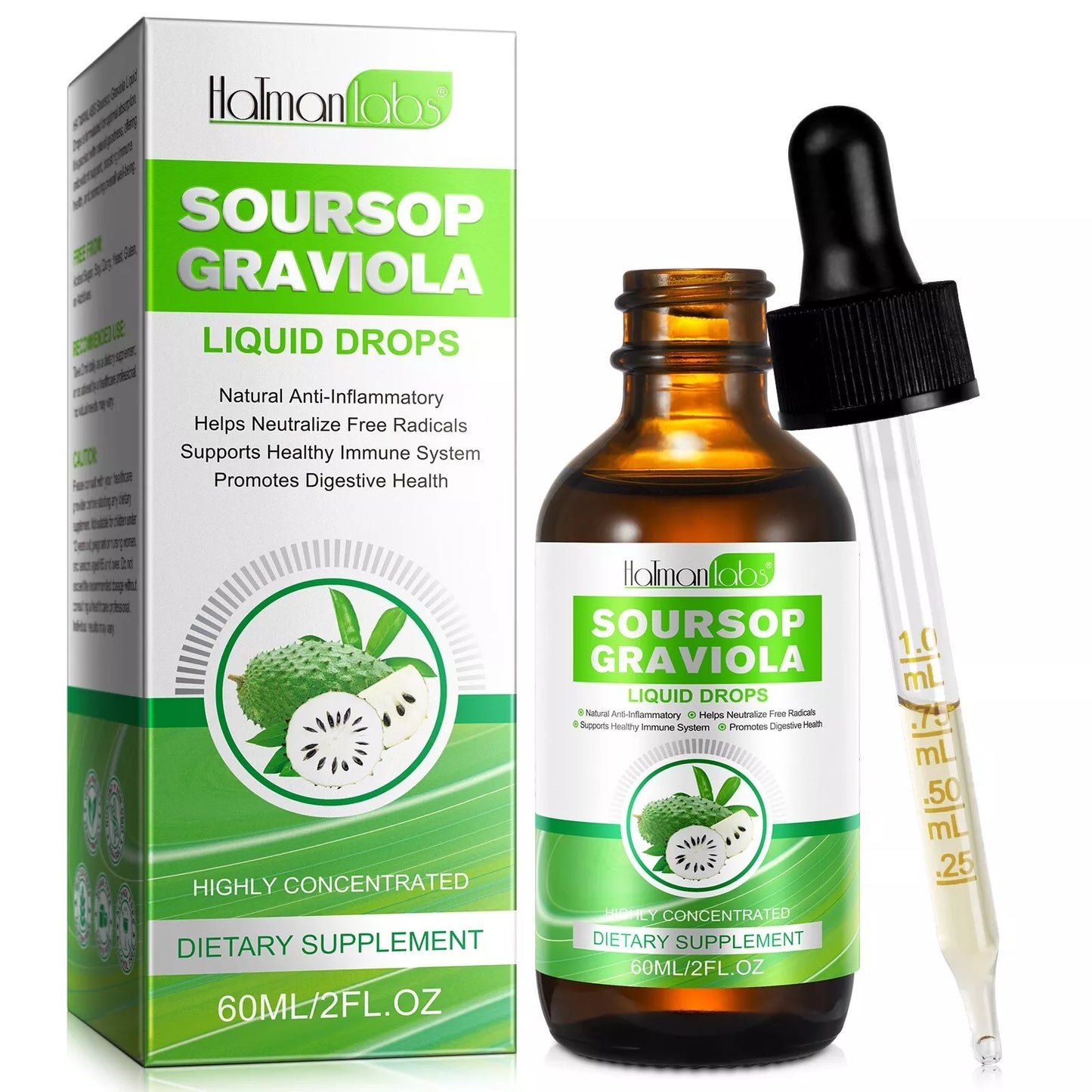 Soursop Graviola Liquid Drop for Cell Support & Regeneration, Immune Boost