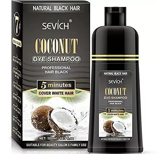 Coconut Black Permanent Hair Dye Instant Hair Dye Fast Color Shampoo Argan Oil
