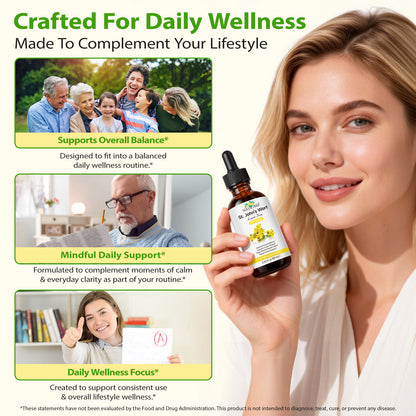 St Johns Wort Tincture - Mood Support - Relaxing St. John's Wort Supplement - Liquid Hypericum