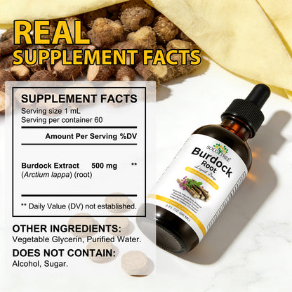 Burdock Root Liquid Extract | Alcohol-Free, Vegan, Non-GMO, Gluten-Free | 2 oz Liquid Herbal Organic Tincture