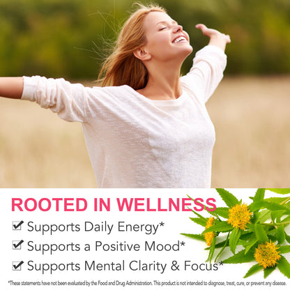 Rhodiola Rosea Vegetarian Capsules - Adaptogenic Herb - Brain, Stress & Mood Support - Non-GMO, 120 Count