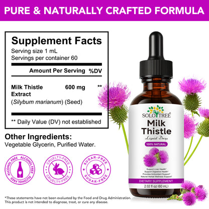 Milk Thistle Seed Oil Extract 2 fl oz - CO2 Liquid Milk Thistle Extract - Rich in Silymarin, VIT E, Zinc, Omegas, Tocopherols - Sweet and Pleasant Taste