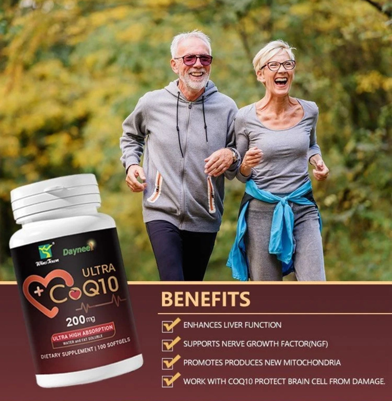 CoQ10 100mg Softgels, Ultra CoQ10 200mg, 3x Better Absorption, Antioxidant for Heart Health & Energy Production, Coenzyme Q10 Vitamins and Supplements, 4 Month Supply, 100 softgels