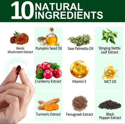 Saw Palmetto for Men | 300 Softgels | 4,000 MG Equivalent | 85% Fatty Acids Standardized | Gluten-Free, Dairy-Free, Egg-Free