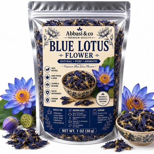 Blue Lotus Flower 1OZ 30g Stamens Nymphaea caerulea Natural Pure Aromatic Premium Grade Hand Picked Dried Calming Relaxing Rich in Antioxidants