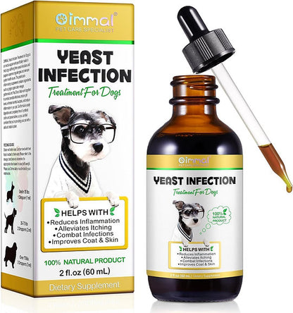 60ML Natural Yeast Infection Treatment for Dogs, Dog Allergy Relief, Skin Itch