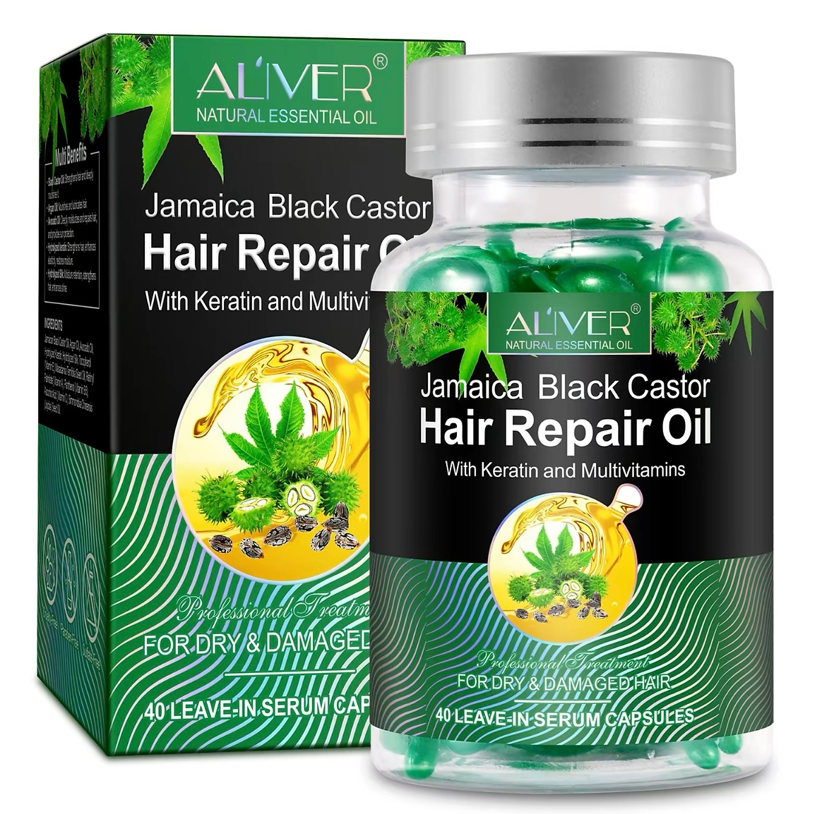 Hair Vitamin Serum Capsule – with Jamaican Black Castor OIL HAIR CAPSULE For