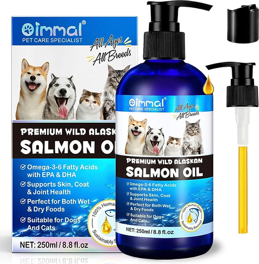 Salmon Oil for Dogs & Cats, Omega 3 Fish Oil for Dog'S Skin and Coat, Natural EP