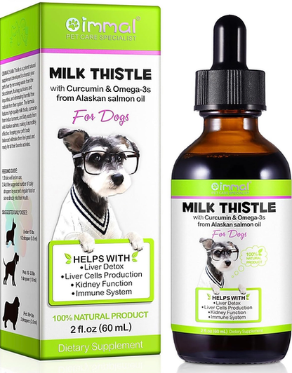 Milk Thistle for Dogs, Dog Liver Support Drops Helps Dog Liver Detox, Pet Oil