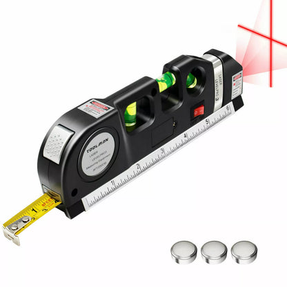 Multipurpose Laser Level Vertical Horizon Measuring Tape Aligner Metric Rulers