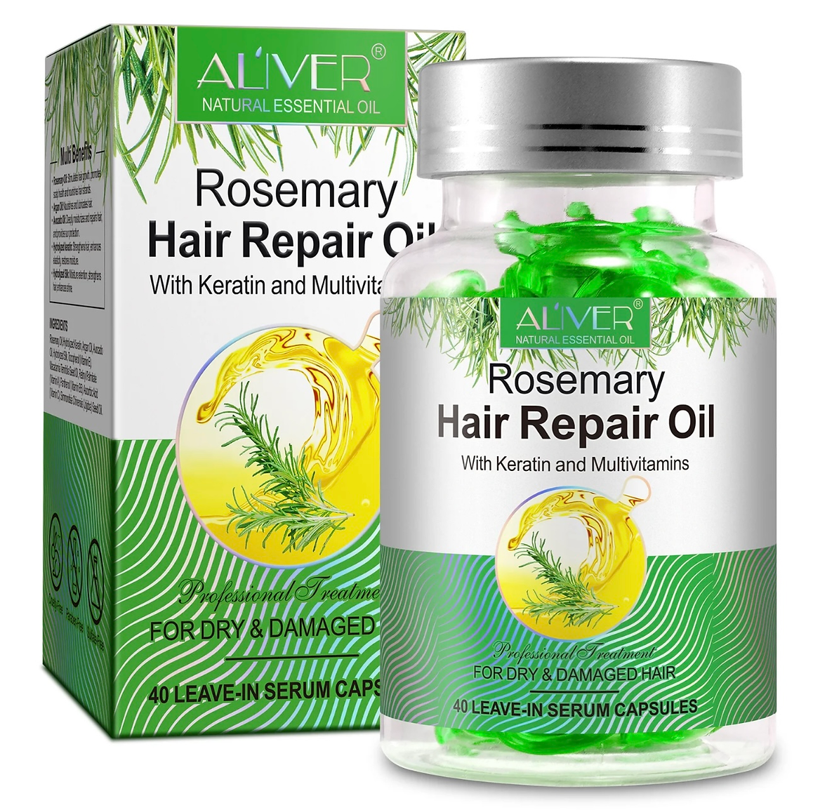 Hair Vitamin Serum Capsule No Need to Rinse – with Rosemary OIL HAIR CAPSULE For