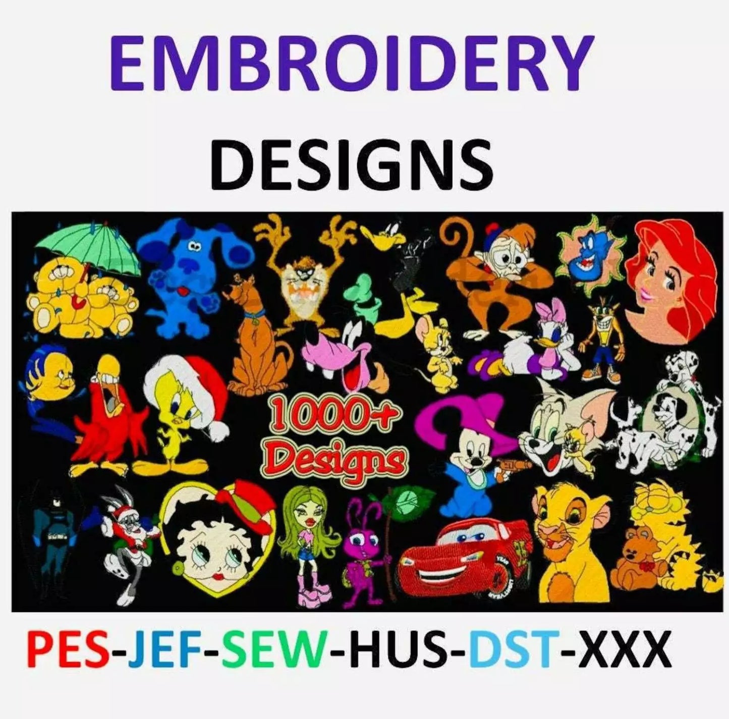 Embroidery Designs PES JEF HUS Disney Marvel Star Wars Embroidery Designs USB