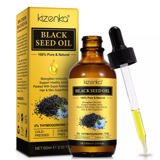 Black Seed Oil Organic Cold Pressed, 100% Pure and Natural Liquid, Enriched with